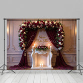 Aperturee - Aperturee Floral Drappery Sweet Wedding Photography Backdrop